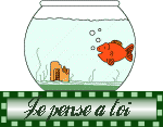 Gif animé je pense à toi poisson